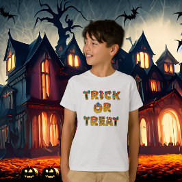 Camiseta Halloween de los monstruos de la trucha o el trato
