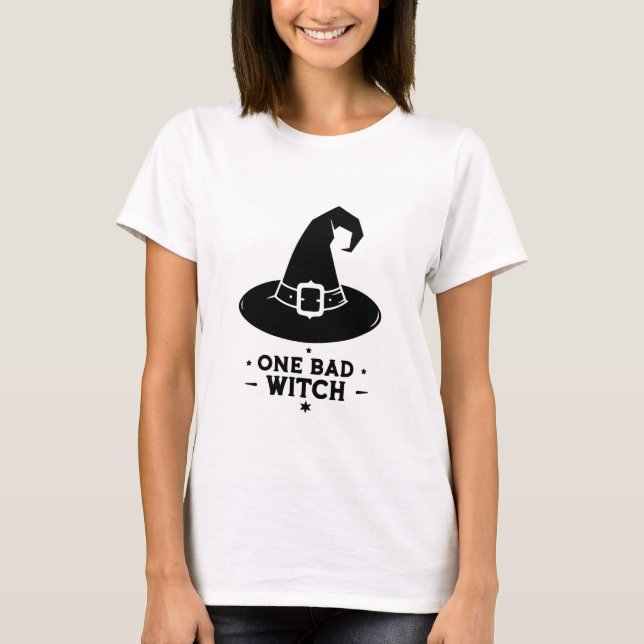 Camiseta Halloween de mala bruja (Anverso)