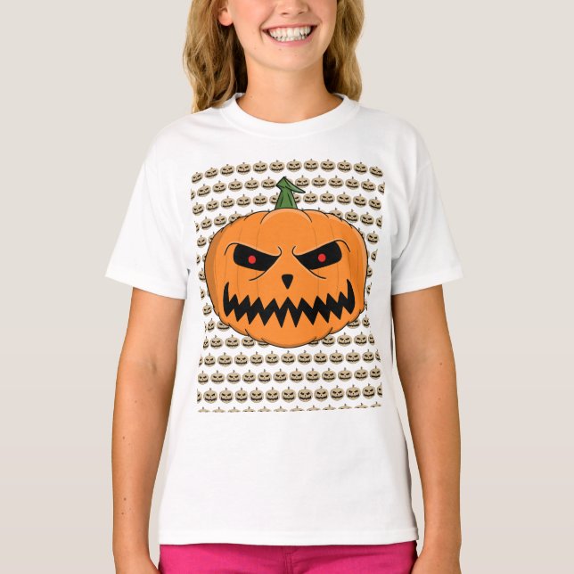 Camiseta Halloween de Menacing Jack O'Lantern (Anverso)