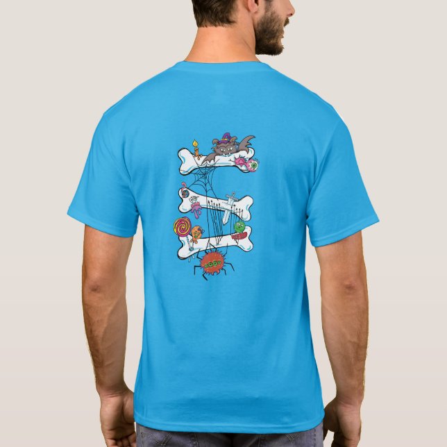 Camiseta Halloween de miedo y gracia 2025 (Reverso)