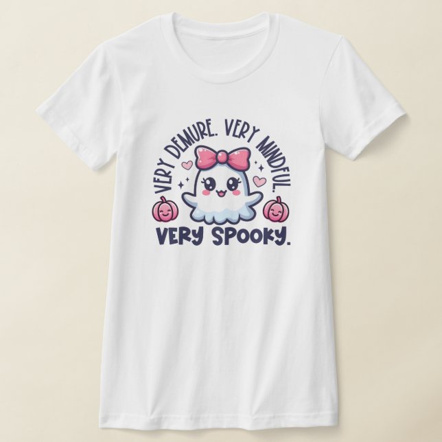 Camiseta Halloween de moda Fantasma Mindful Demure Spooki (Distribución)