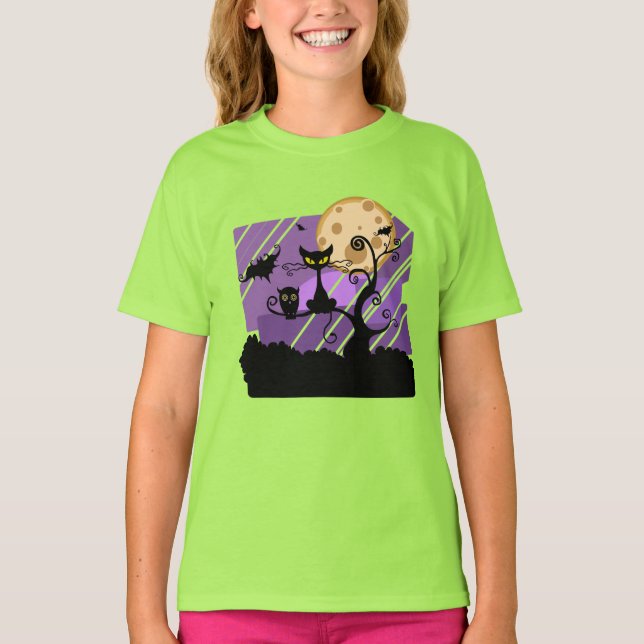 Camiseta Halloween de moda infantil Noche de fantasía (Anverso)