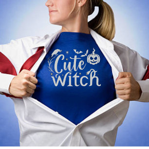 Camiseta Halloween de Mujeres Azules de Bruja