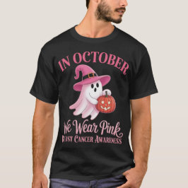 Camiseta Halloween De Mujeres Con Cáncer De Mama En Octubre