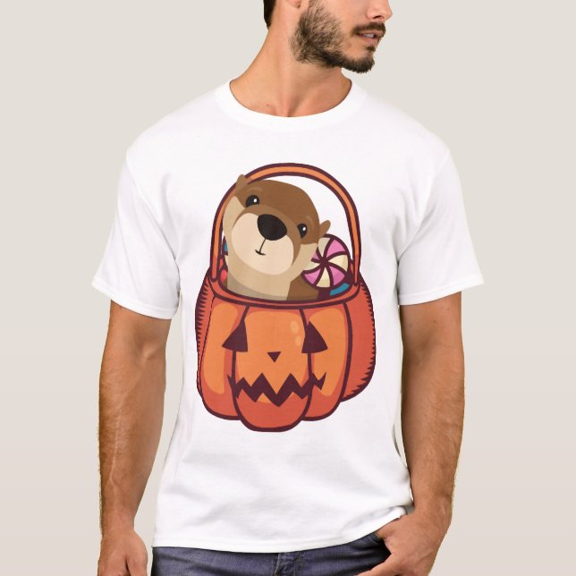 Camiseta Halloween de nutria (Anverso)