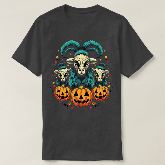 Camiseta Halloween de ovejas (Diseño del anverso)