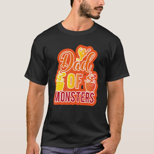Camiseta Halloween De Papá De Los Monstruos (Anverso)