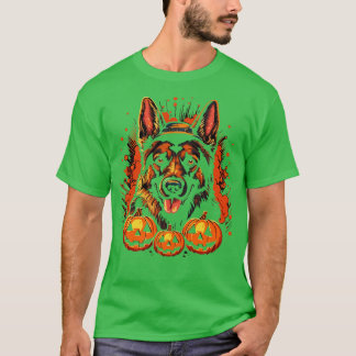 Camiseta Halloween de Pastor Alemán