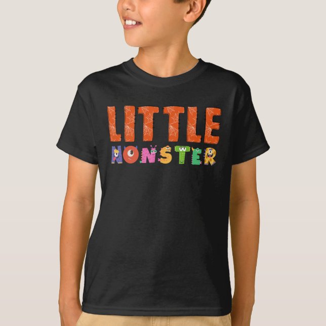 Camiseta Halloween de pequeños monstruos divertidos (Anverso)
