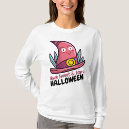 Camiseta Halloween de personalizable dulce y asustado