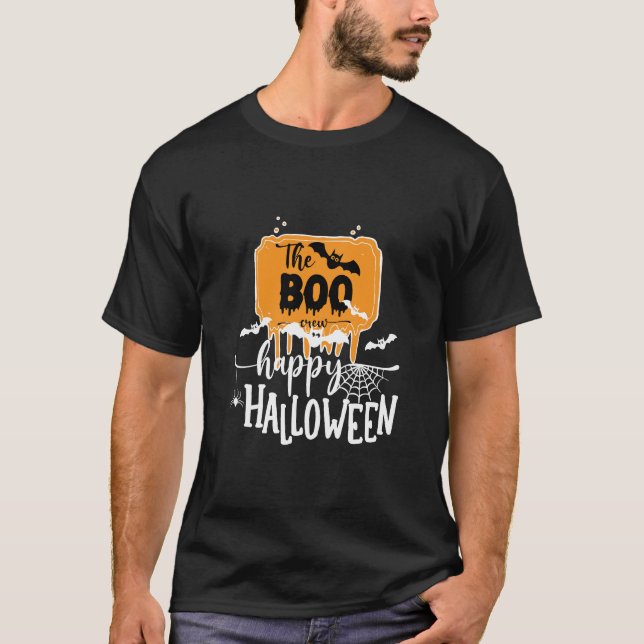 Camiseta Halloween de personalizado con marca Black and Whi (Anverso)