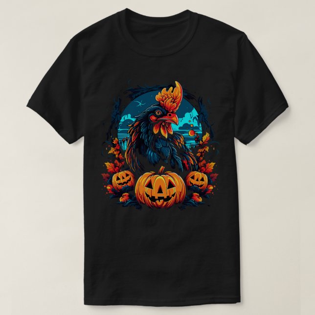 Camiseta Halloween de pollo (Diseño del anverso)
