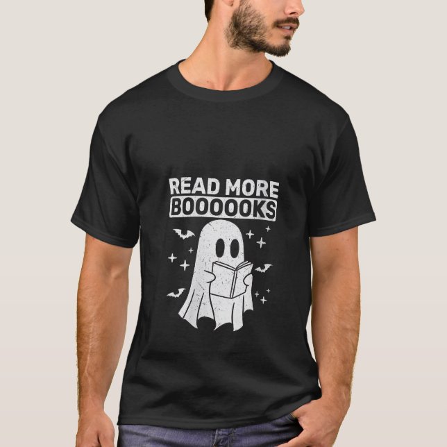 Camiseta Halloween de profesora de libros de lectura de fan (Anverso)