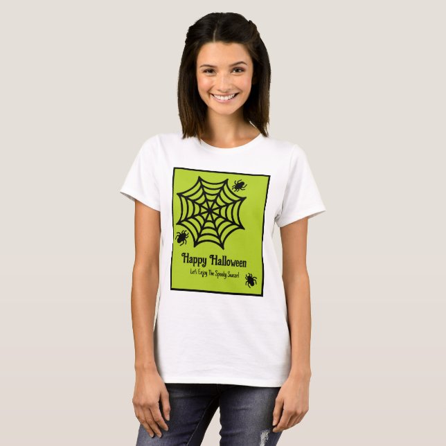 Camiseta Halloween de Spiderweb personalizado (Anverso completo)
