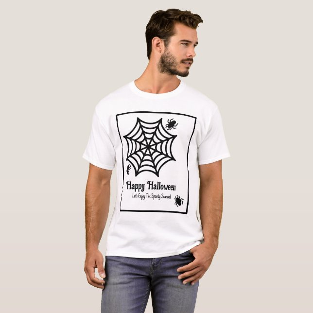 Camiseta Halloween de Spiderweb personalizado (Anverso completo)