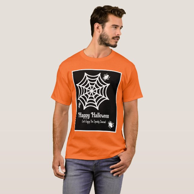 Camiseta Halloween de Spiderweb personalizado (Anverso completo)