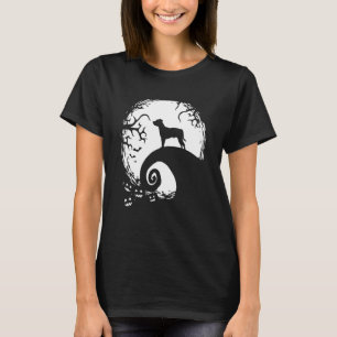 Camiseta Halloween De Staffordshire Bull Terrier Bajo El Mo