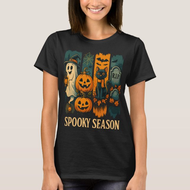 Camiseta Halloween de temporada de fantasía - Fantasma, cal (Anverso)