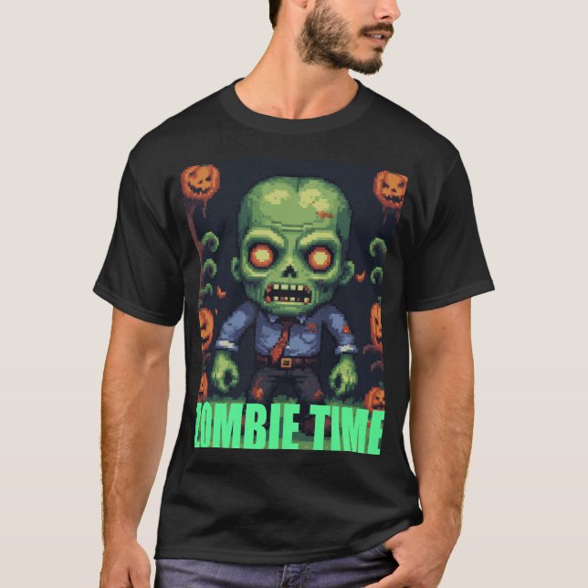 Camiseta Halloween de tiempo zombi (Anverso)