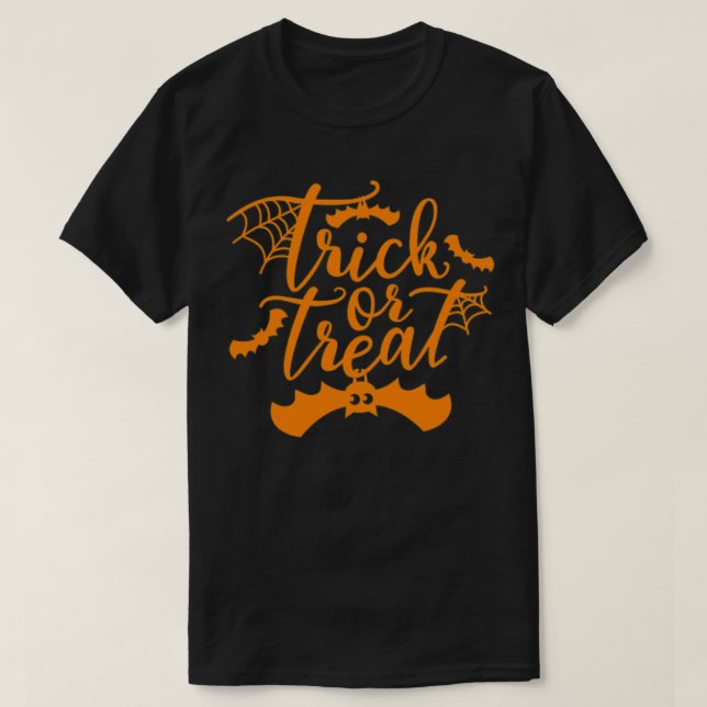 Camiseta Halloween de truco o truco (Diseño del anverso)