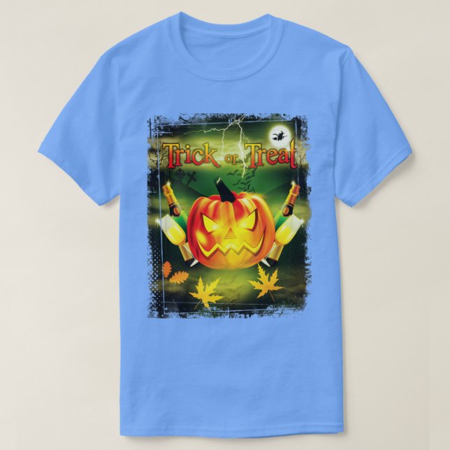 Camiseta Halloween de truco o truco (Diseño del anverso)