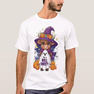 Camiseta Halloween de Vaca de las Tierras Altas Lindo