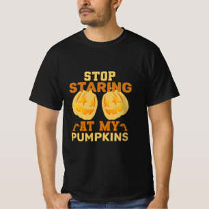 Camiseta Halloween Deja De Mirar Mi Cumpleaños De Calabaza