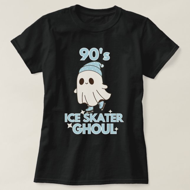 Camiseta Halloween del 90 con pista de patinaje sobre hielo (Diseño del anverso)