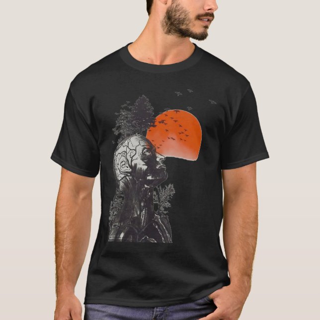 Camiseta Halloween del árbol masculino de Alan&X27;S Hangov (Anverso)