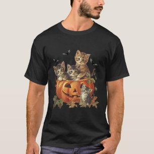 Camiseta Halloween del Cat Retro de la Calabaza de los 90