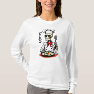 Camiseta Halloween del Chef de Bone Appetit Skeleton