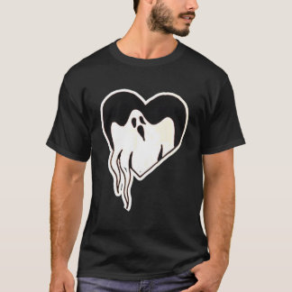 Camiseta Halloween del corazón fantasma retro