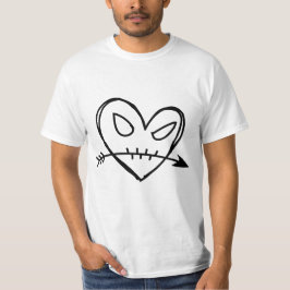 Camiseta Halloween del corazón fantasmagórico