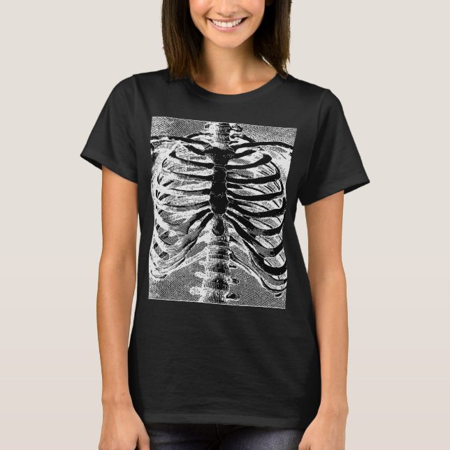 Camiseta Halloween del cuerpo de Torso de los huesos del es (Anverso)