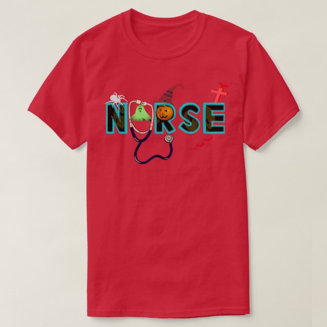 Camiseta Halloween del Día De La Enfermera (Diseño del anverso)
