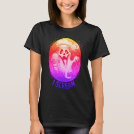 Camiseta Halloween del fantasma del helado Hauned
