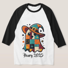 Camiseta Halloween del fantasma personalizado del patchwork