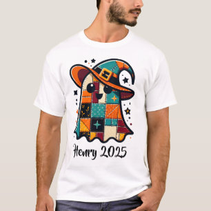 Camiseta Halloween del fantasma personalizado del patchwork