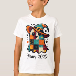Camiseta Halloween del fantasma personalizado del patchwork