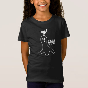 Camiseta Halloween del gato fantasma Boo
