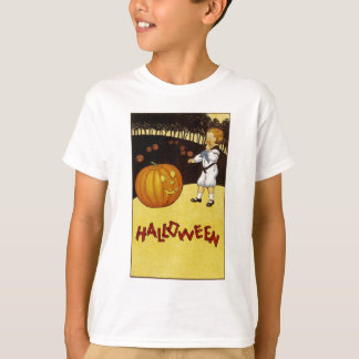 Camiseta Halloween del Parche de Calabaza Jack o'Lantern