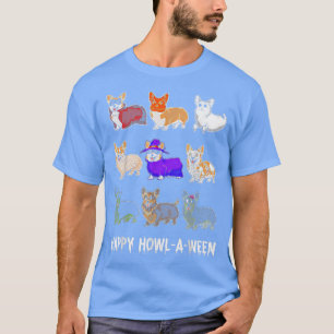 Camiseta Halloween del perro Corgi Gracioso Feliz Howen T-S
