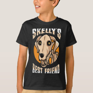Camiseta Halloween del perro esqueleto gigante