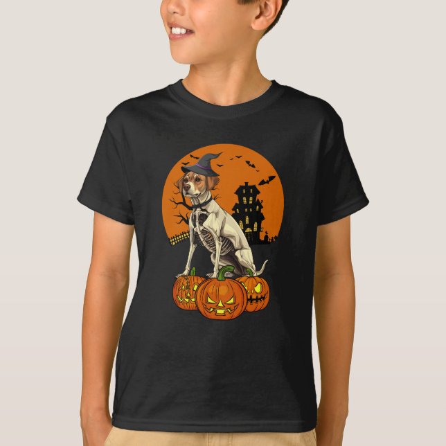 Camiseta Halloween del perro recuperador de Labrador (Anverso)