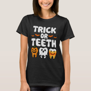Camiseta Halloween Dental Dental Dentista Halloween Funny