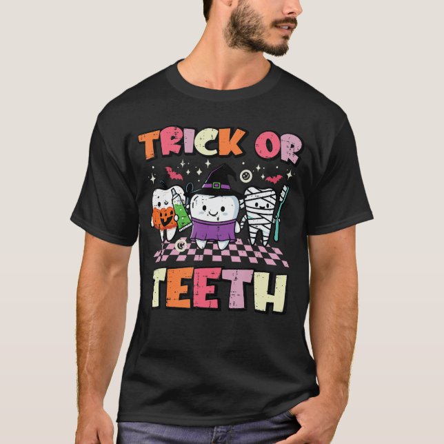 Camiseta Halloween Dentistrick Oreeth Dental Costume Men Wo (Anverso)