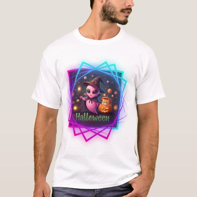 Camiseta Halloween design with ghosts (Anverso)