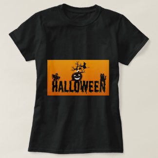 Camiseta Halloween Design Women's Wear T-Shirt (Negro)