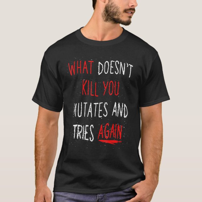 Camiseta Halloween dice al monstruo Mutant Zombie Apocalips (Anverso)