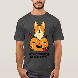 Camiseta Halloween diciendo Cutest Pumkin in the Patch con 